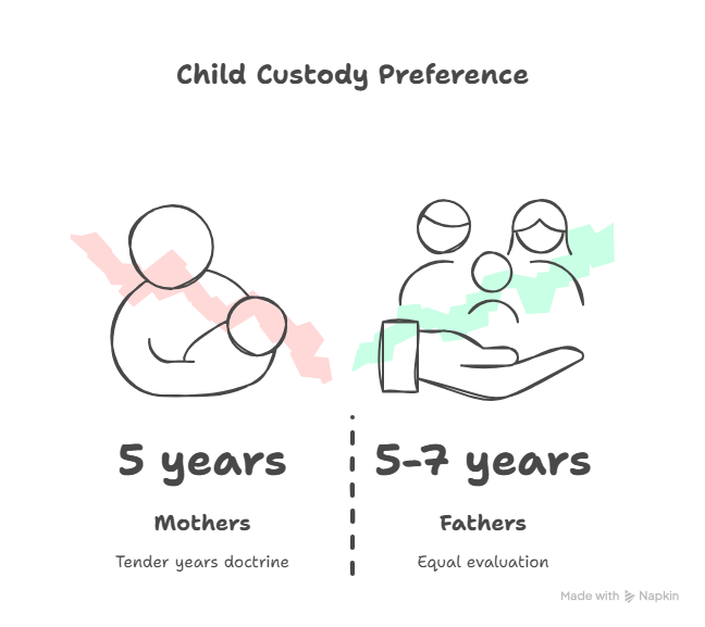 Who gets the child after the divorce?